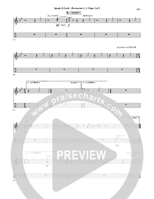 Speak O Lord Percussion 1/2 (Stuart Townend)