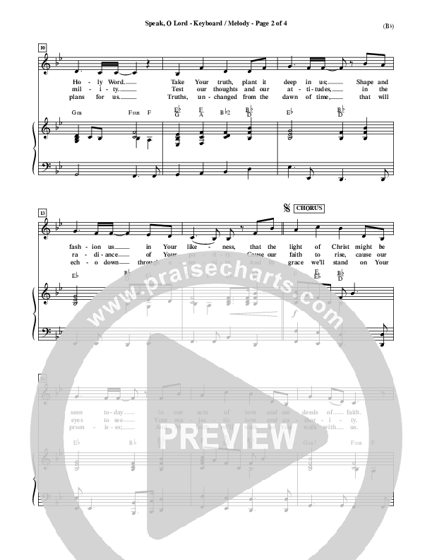 Speak O Lord Piano/Vocal (Stuart Townend)