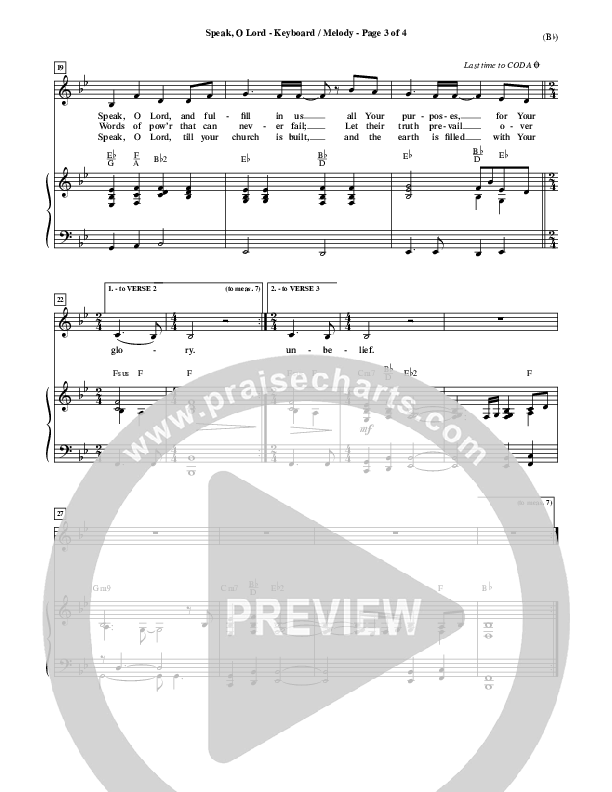 Speak O Lord Piano/Vocal (Stuart Townend)