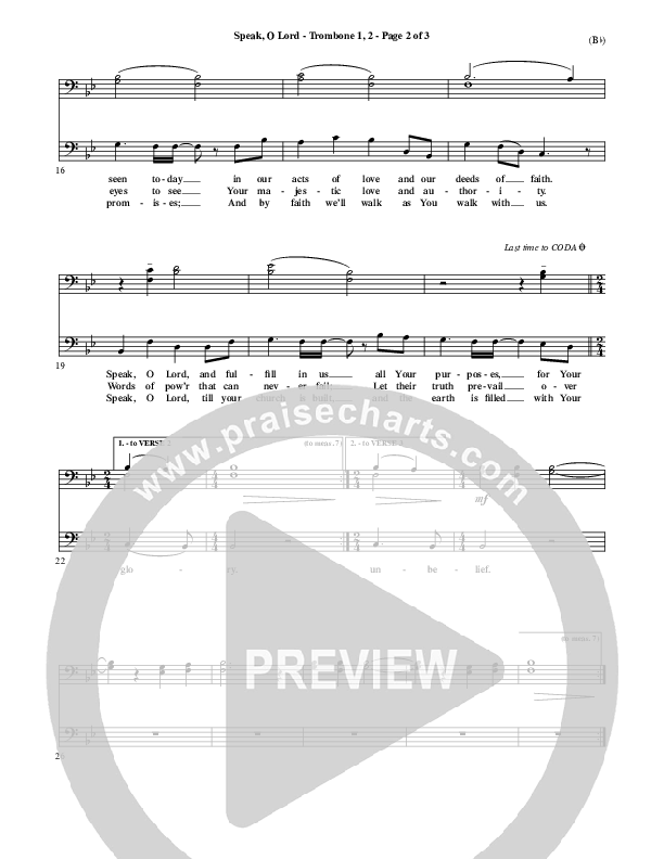 Speak O Lord Trombone 1/2 (Stuart Townend)