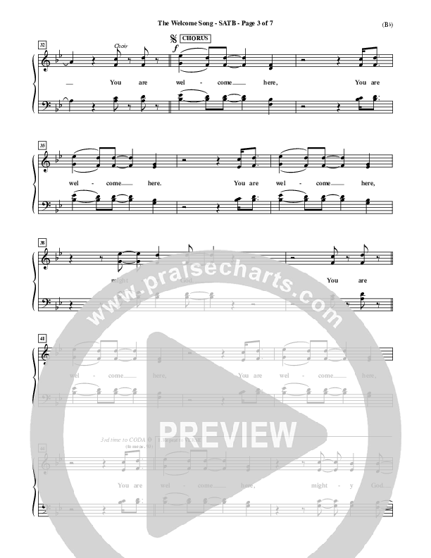 The Welcome Song Choir Sheet (SATB) (Pocket Full Of Rocks)