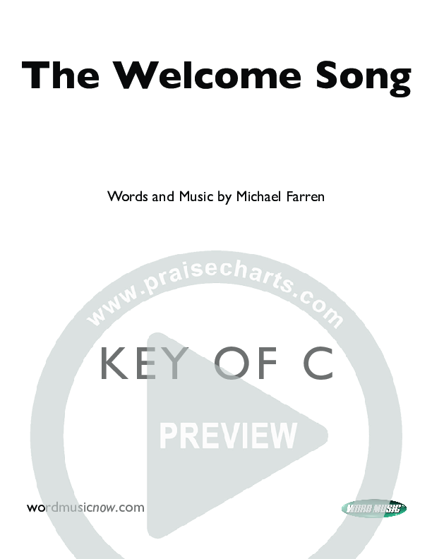 The Welcome Song Cover Sheet (Pocket Full Of Rocks)