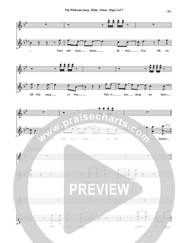 The Welcome Song Flute/Oboe (Pocket Full Of Rocks)