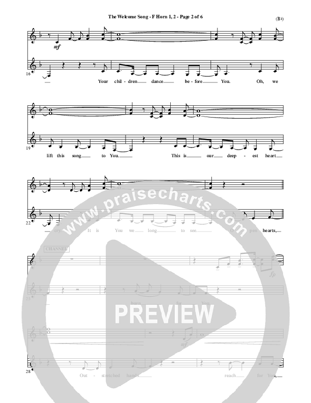 The Welcome Song French Horn 1/2 (Pocket Full Of Rocks)