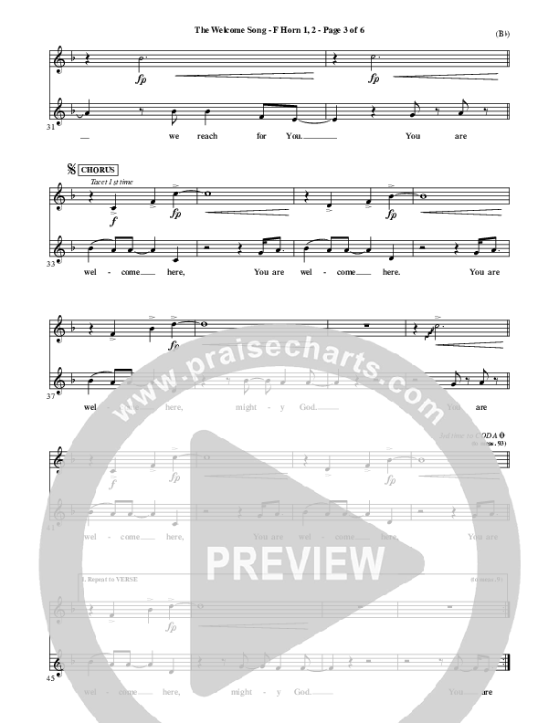 The Welcome Song French Horn 1/2 (Pocket Full Of Rocks)