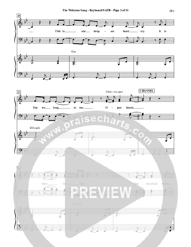 The Welcome Song Piano/Vocal (SATB) (Pocket Full Of Rocks)