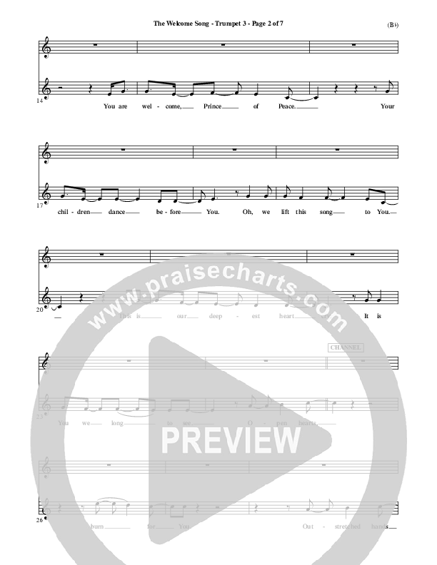 The Welcome Song Trumpet 3 (Pocket Full Of Rocks)