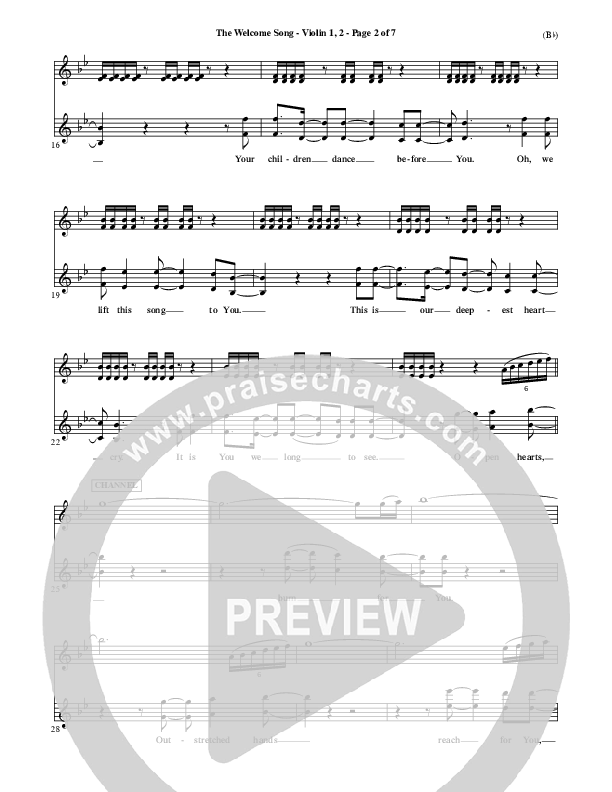 The Welcome Song Violin 1/2 (Pocket Full Of Rocks)