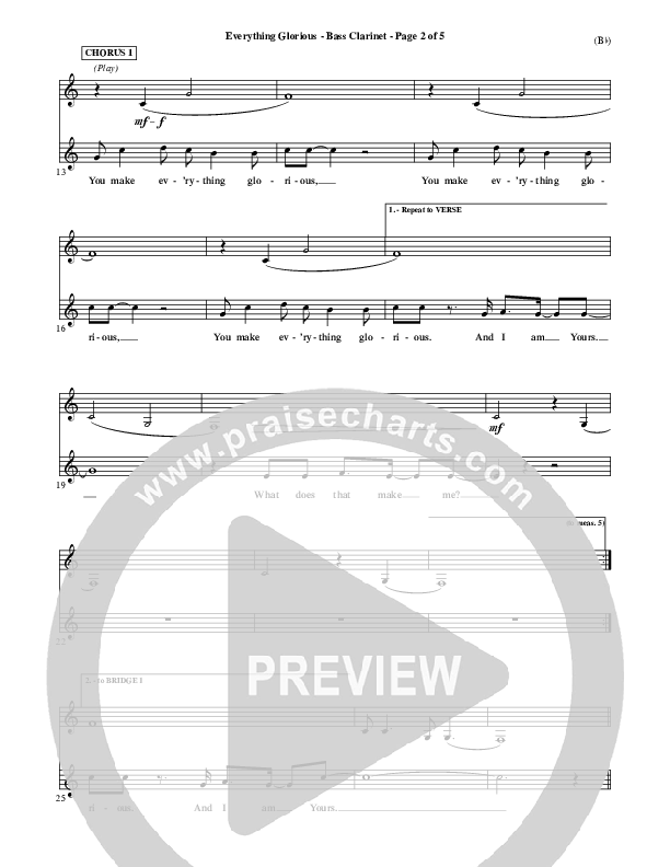 Everything Glorious Bass Clarinet (David Crowder)