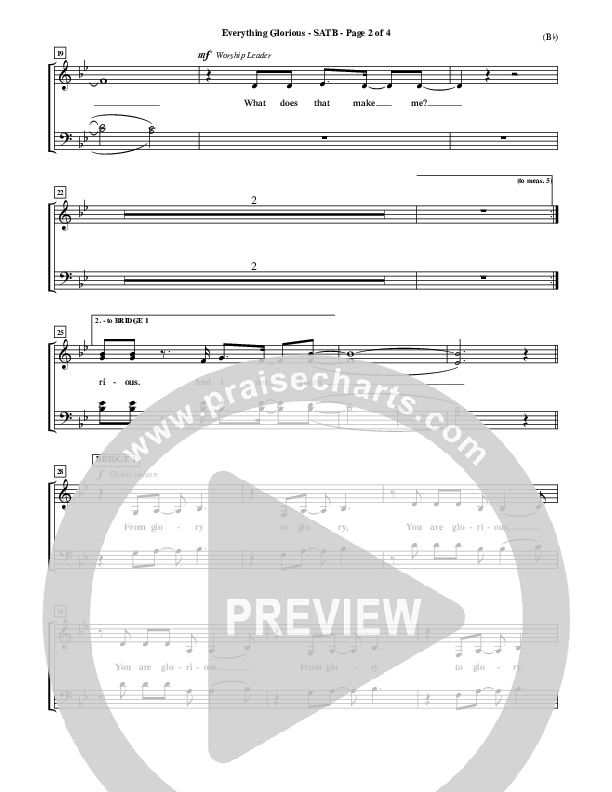 Everything Glorious Choir Sheet (SATB) (David Crowder)