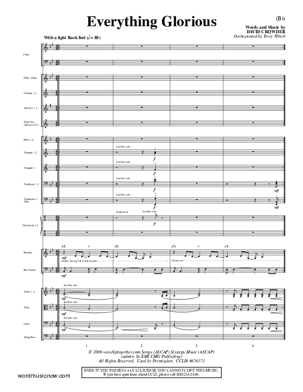Everything Glorious Conductor's Score (David Crowder)