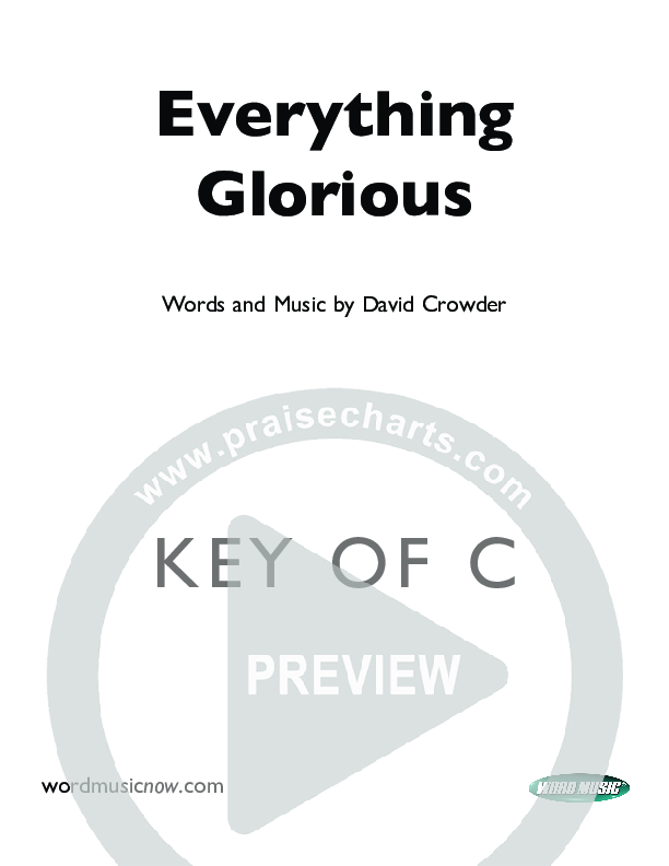 Everything Glorious Cover Sheet (David Crowder)