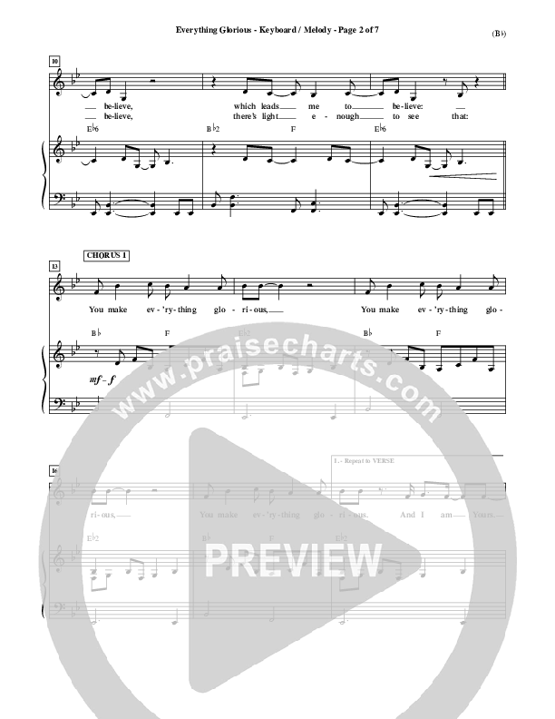 Everything Glorious Piano/Vocal (David Crowder)