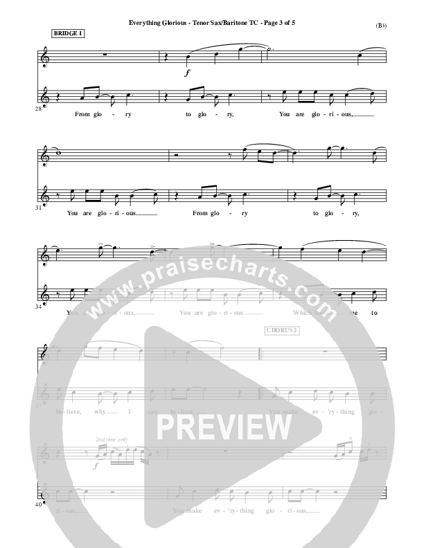 Everything Glorious Tenor Sax/Baritone T.C. (David Crowder)