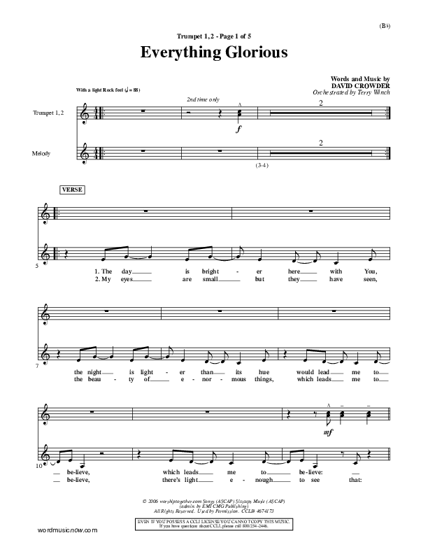 Everything Glorious Trumpet 1,2 (David Crowder)