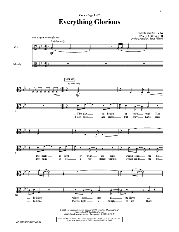 Everything Glorious Viola (David Crowder)