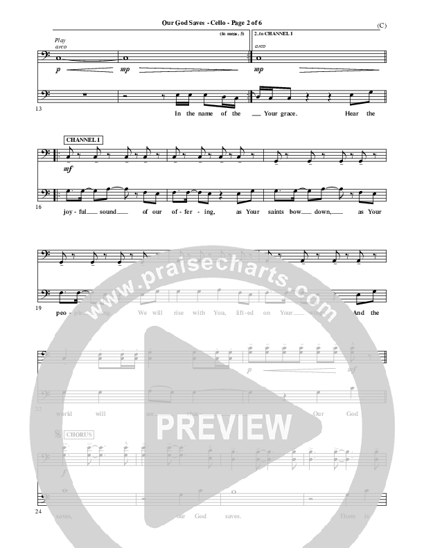 Our God Saves Cello (Paul Baloche)