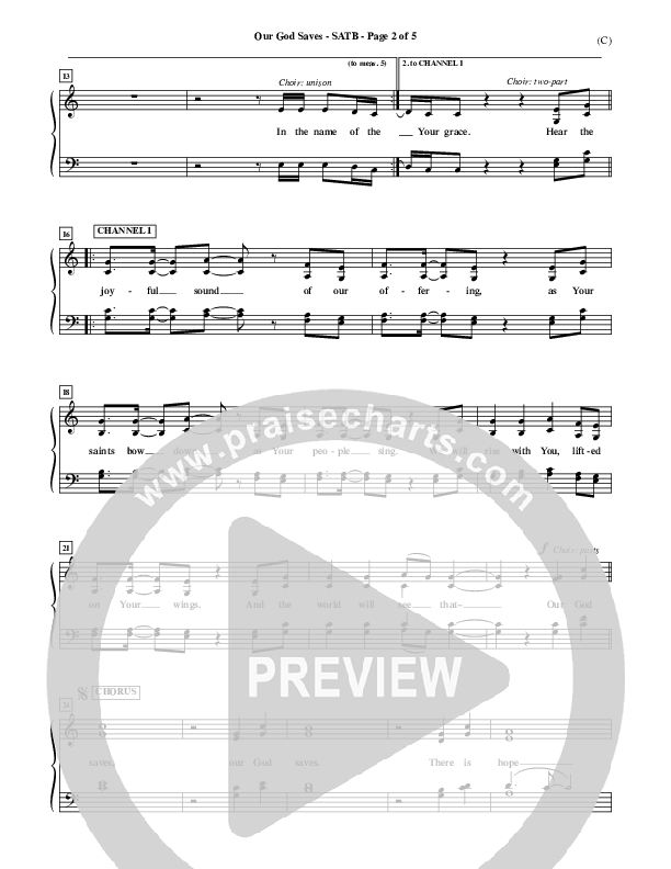 Our God Saves Choir Vocals (SATB) (Paul Baloche)