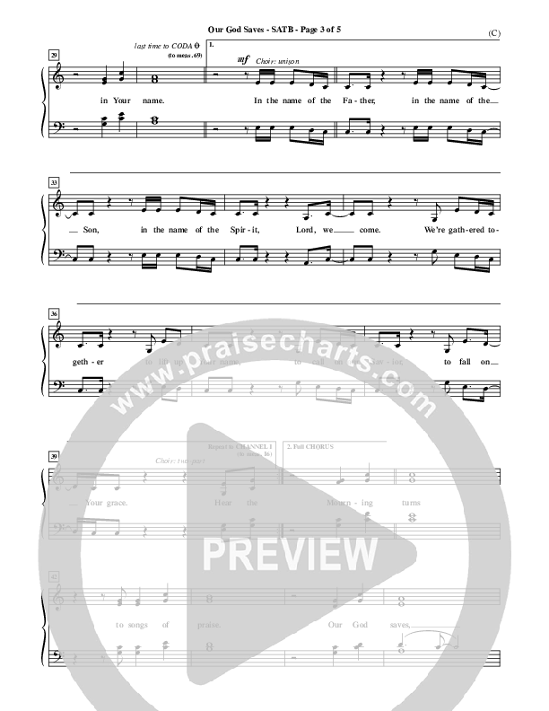 Our God Saves Choir Vocals (SATB) (Paul Baloche)