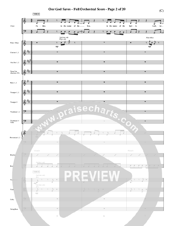 Our God Saves Orchestration (Paul Baloche)