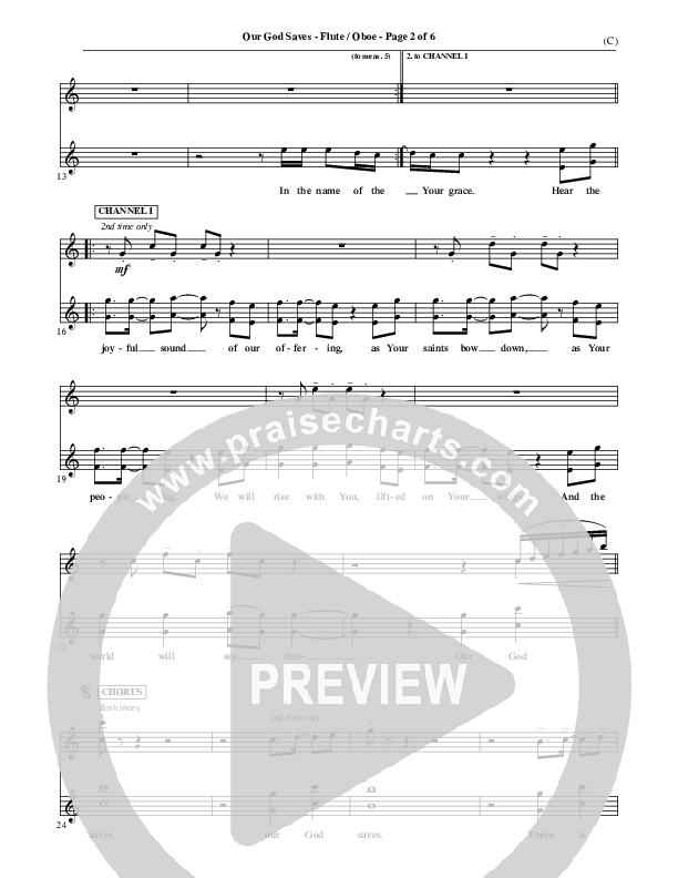 Our God Saves Flute/Oboe (Paul Baloche)