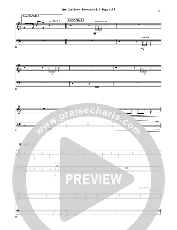 Our God Saves Percussion 1/2 (Paul Baloche)