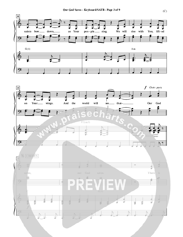 Our God Saves Lead Sheet (Paul Baloche)