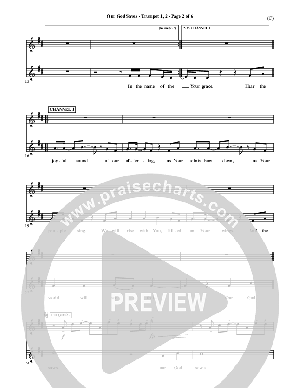 Our God Saves Trumpet 1,2 (Paul Baloche)