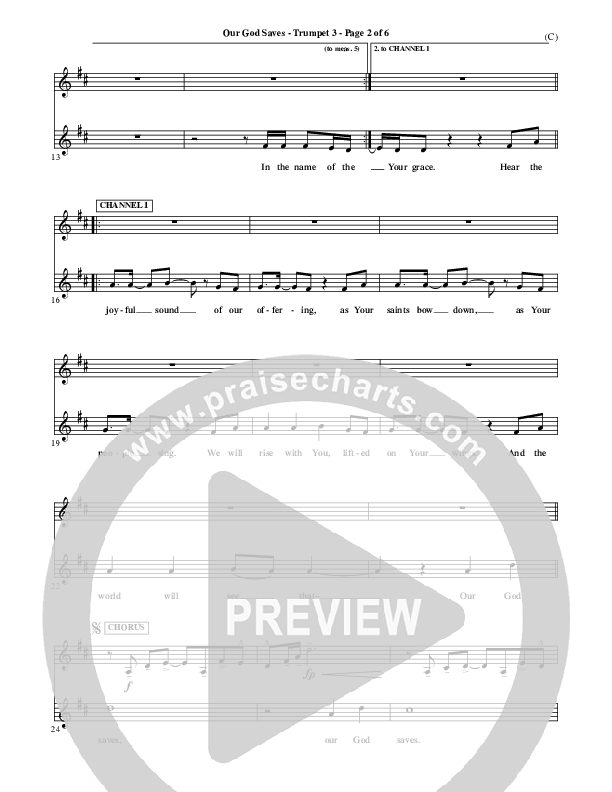 Our God Saves Trumpet 3 (Paul Baloche)