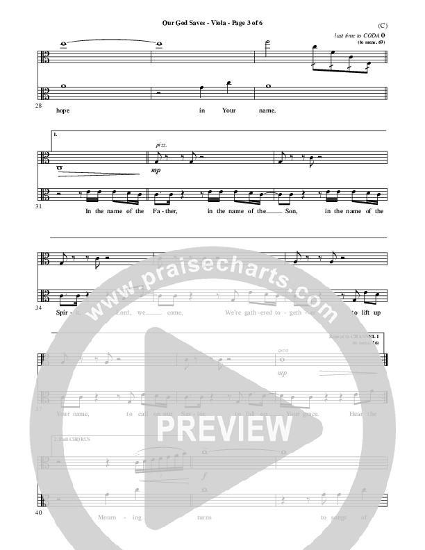 Our God Saves Viola (Paul Baloche)