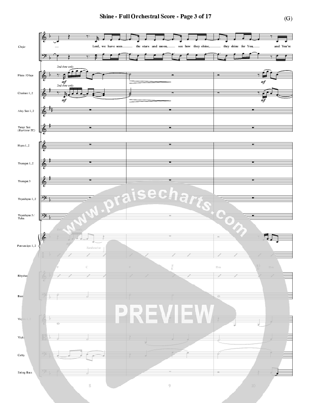 Shine Conductor's Score (Matt Redman)