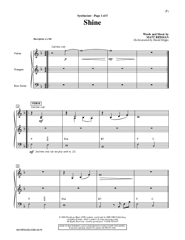 Shine Synth (Matt Redman)