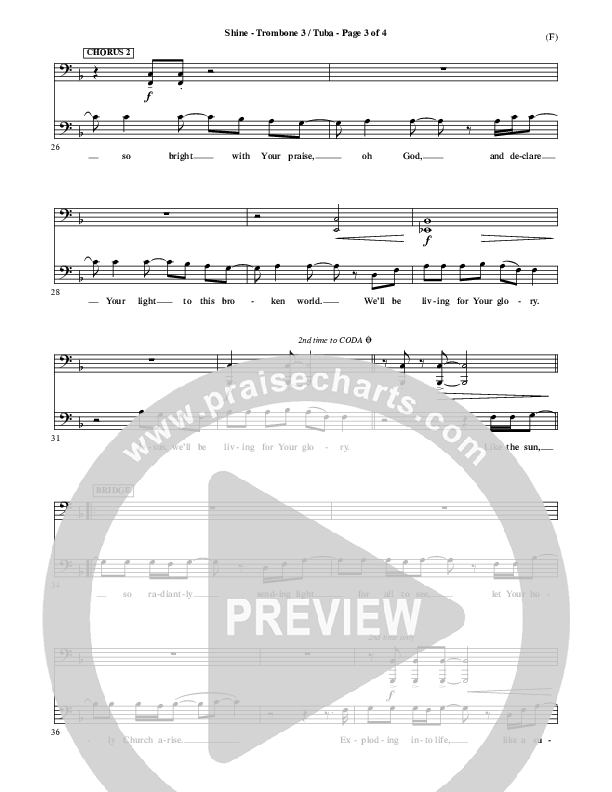 Shine Trombone 3/Tuba (Matt Redman)