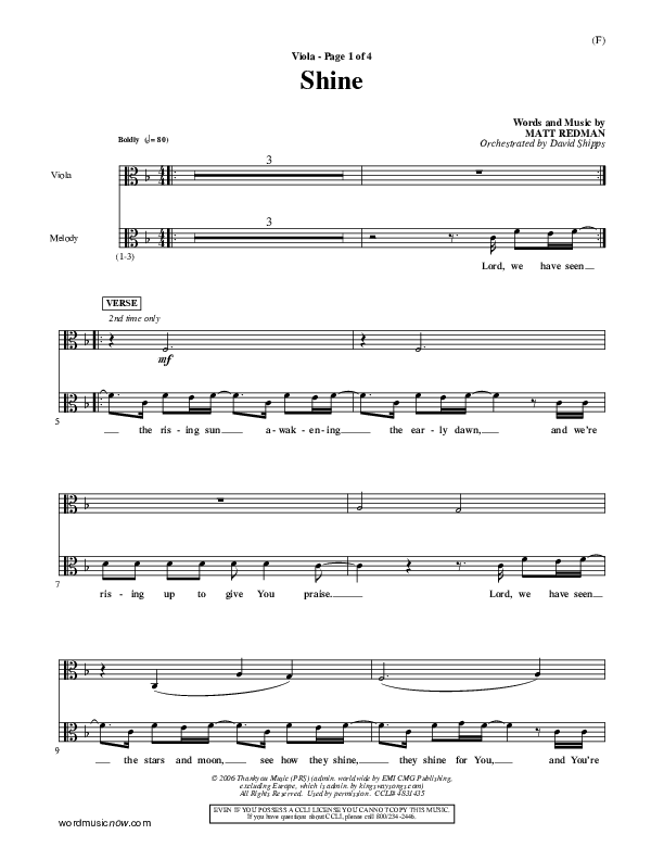 Shine Viola (Matt Redman)