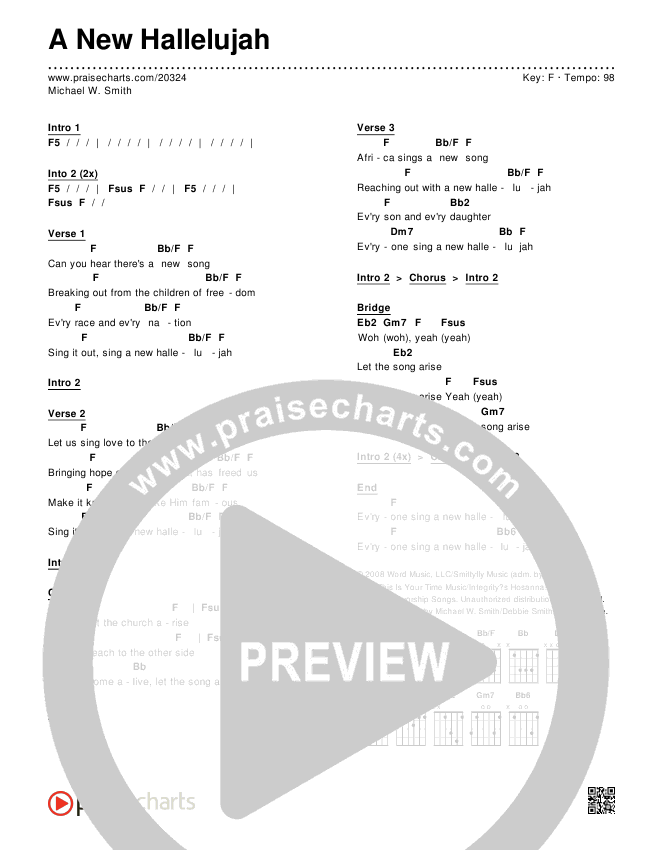 A New Hallelujah Chords & Lyrics (Michael W. Smith)
