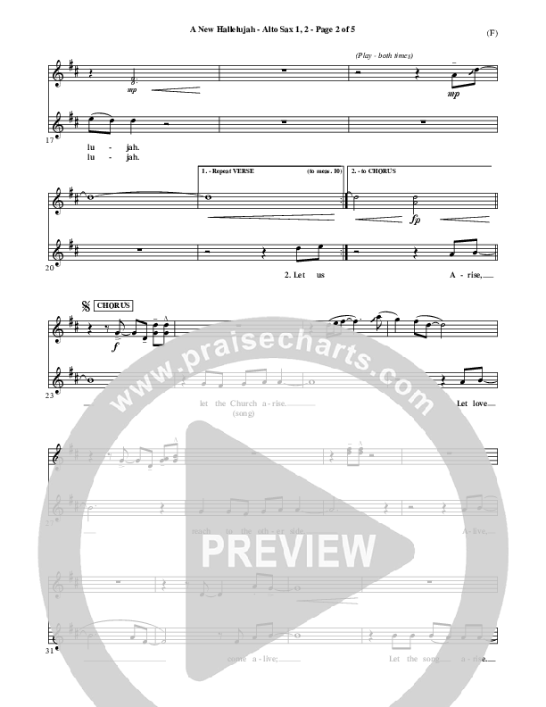 A New Hallelujah Alto Sax 1/2 (Michael W. Smith)