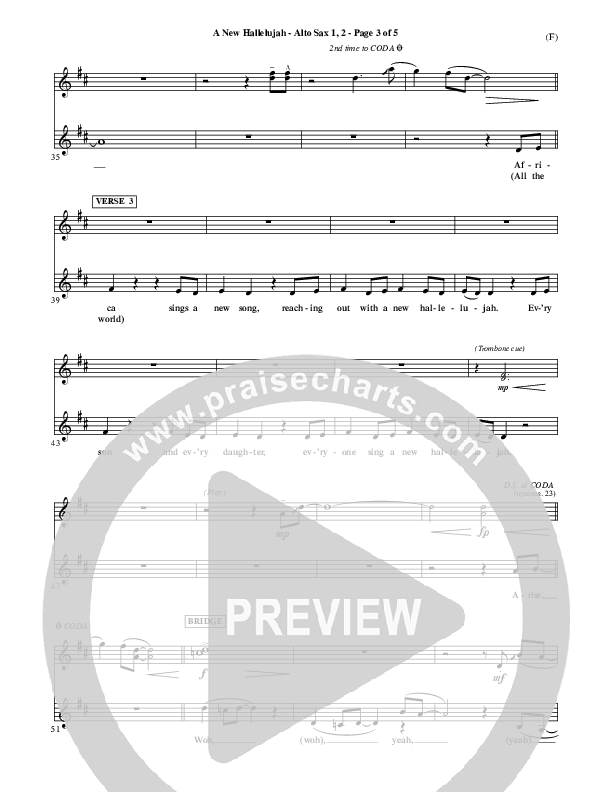 A New Hallelujah Alto Sax 1/2 (Michael W. Smith)