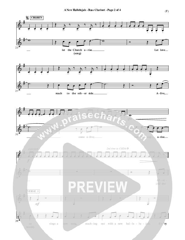 A New Hallelujah Bass Clarinet (Michael W. Smith)