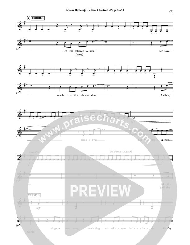 A New Hallelujah Bass Clarinet (Michael W. Smith)