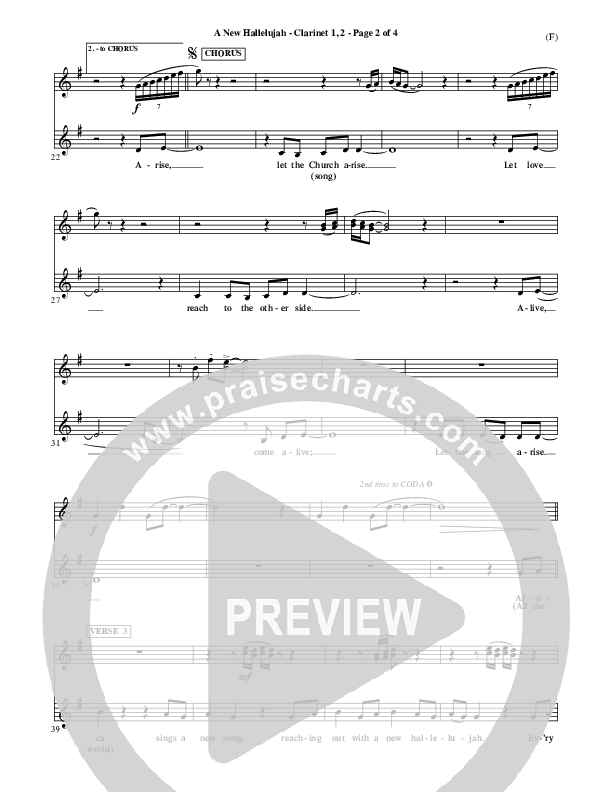 A New Hallelujah Clarinet 1/2 (Michael W. Smith)