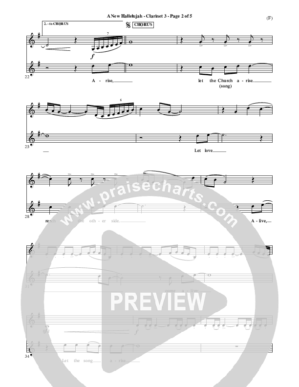A New Hallelujah Clarinet 3 (Michael W. Smith)