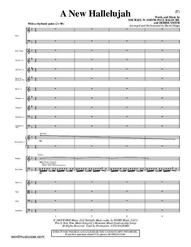 A New Hallelujah Conductor's Score (Michael W. Smith)