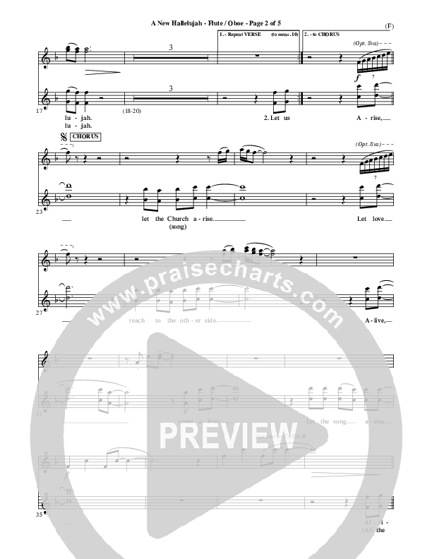 A New Hallelujah Flute/Oboe (Michael W. Smith)