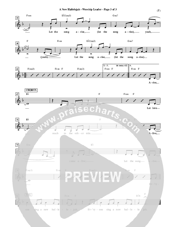 A New Hallelujah Lead Sheet (Michael W. Smith)