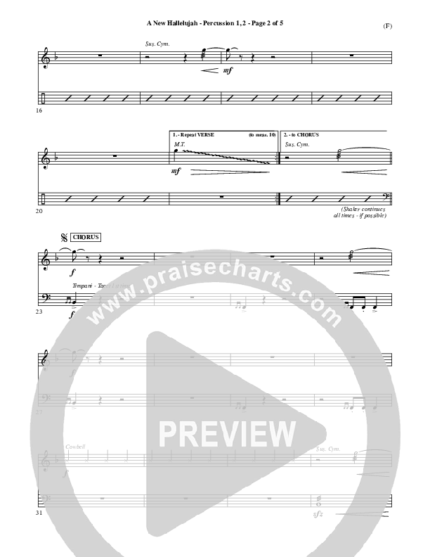 A New Hallelujah Percussion (Michael W. Smith)