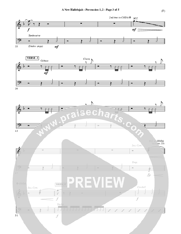 A New Hallelujah Percussion (Michael W. Smith)