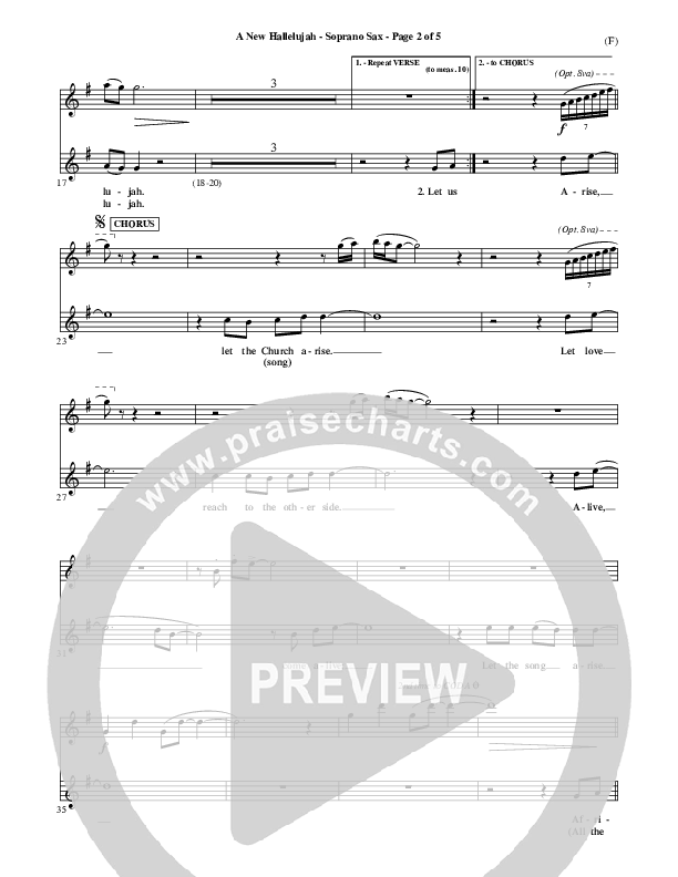 A New Hallelujah Soprano Sax (Michael W. Smith)