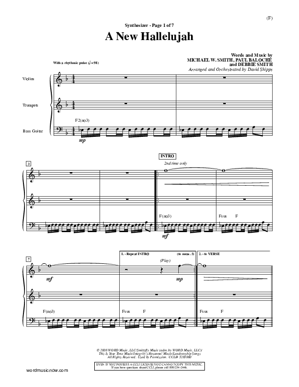 A New Hallelujah Synth (Michael W. Smith)