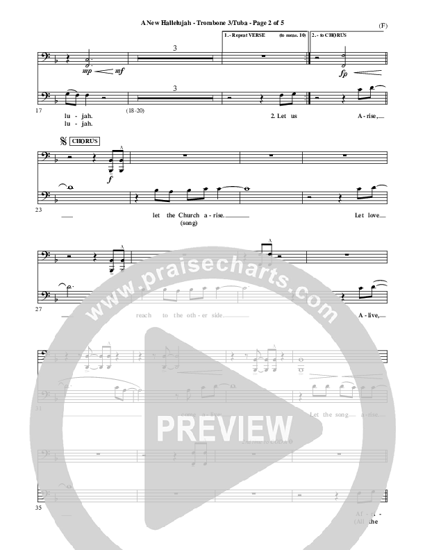A New Hallelujah Trombone 3/Tuba (Michael W. Smith)