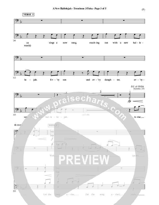 A New Hallelujah Trombone 3/Tuba (Michael W. Smith)